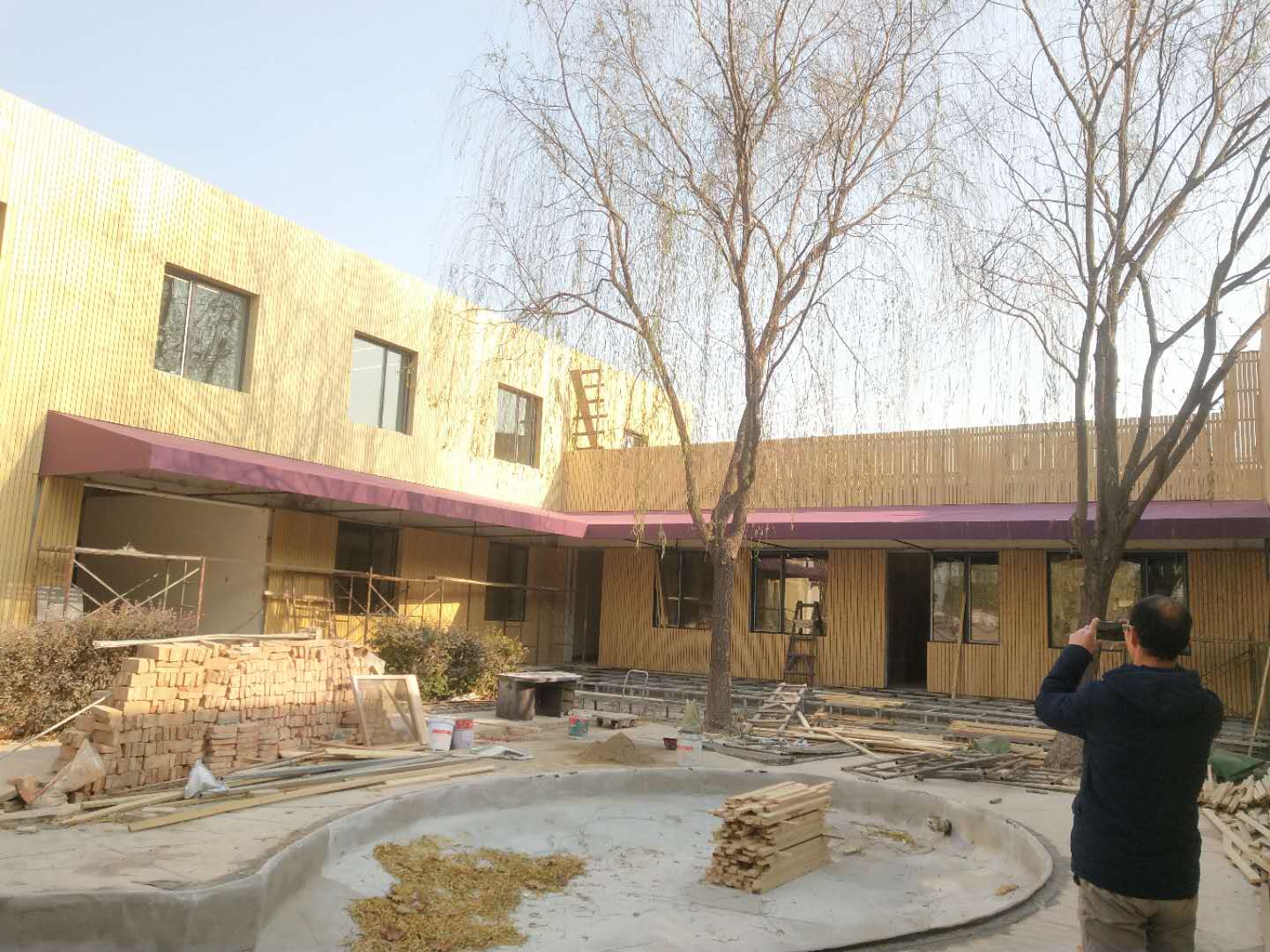 马泉营休闲会所固定遮阳棚项目